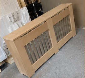 Radiator cover in raw MDF before spray painting